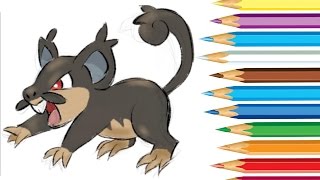 HOW TO DRAW RATTATA ALOLA FORM