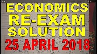 Economics Re - Exam, DELHI, solution board 2018 12 Class/ 25 April 2018