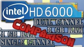 2 Intel HD 6000 4 Gb ram Single Channel vs  8 gb ram Dual Channel Comparison Intel Nuc 5i5ryh 5i5ryk