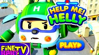 Обзор игры для детей - Робокар Хелли спасатель Robocar Poli FineBabyTV