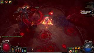 Path of Exile HC act4 boss with molten Strike