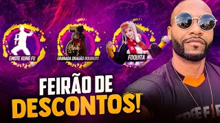 ?FREE FIRE AO VIVO?NOVO DESCONTO DE SKINS! GASTE MENOS DIAMANTES!? RANKED TREINAMENTO RUSHADÃO ?