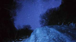 Icefall and starry （氷瀑と星空）