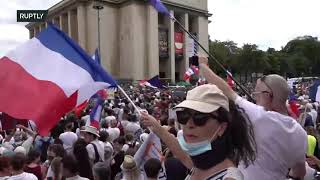LIVE: Parisians demonstrate against health passes, mandatory COVID vaccination