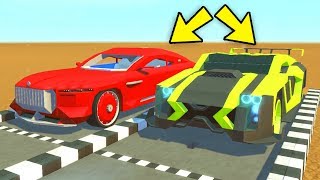 ШИКАРНЫЙ МЕРСЕДЕС ПРОТИВ СПОРТИВНОЙ ТАЧКИ ! КТО БЫСТРЕЕ В СКРАП МЕХАНИК ! ИГРАЕМ В SCRAP MECHANIC