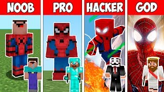 Minecraft NOOB vs PRO vs HACKER vs GOD : SPIDER MAN in Minecraft - Animation
