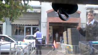 Amazing - lady with disabled sticker walks