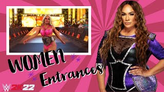 WWE 2K22 ALL Women Entrances!
