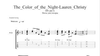 The Color of the Night - Lauren Christy - ноты для гитары табы аранжировка