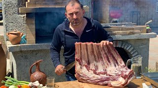 ROASTED MEAT IN AN OVEN.