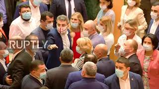 Georgia: Opposition MPs disrupt speech of Minister of Internal Affairs in Parliament