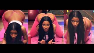 Nicki Minaj ass jiggle - Anaconda - Pink thong split screen loop