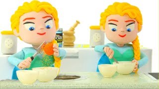 FROZEN ELSA BEST CHEF EVER ❤ Spiderman, Hulk & Frozen Play Doh Cartoons For Kids