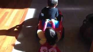 3Y1M driving and dragging Kiana in the back of the car!