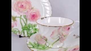 China painting works by Keiko Kanai "Flowers"