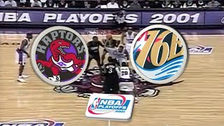 Toronto Raptors VS Philadelphia 76ers (Series tied 1-1) | 2001 Playoffs | Game 3 | Carter 50 points