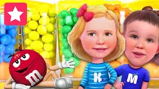 КАТЯ и МАКС купаются в цветных M&M's. Яркие разноцветные конфеты. Мультфильм для детей! Color Candy