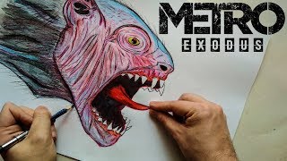 Рисую СТРАЖА из игры Metro Exodus  карандашами