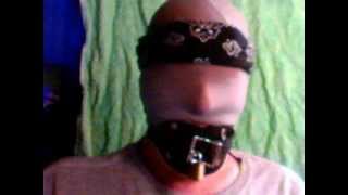 Gagged: Locked in Gag and wearing Stocking Mask