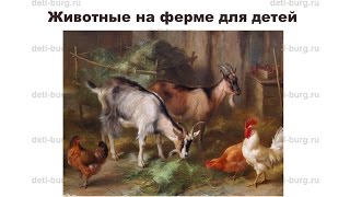 Животные на ферме - детская презентация