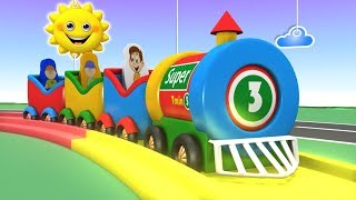 Trains for Kids - Choo Choo Train - Kids Videos for Kids - Police Car - Toy Factory - Toy Trains
