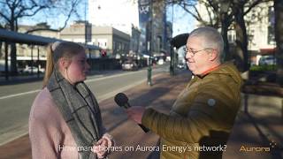 How many households and businesses does Aurora Energy supply