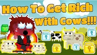 Growtopia | How to get Rich with Cows!