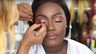 MAKEUP TRANSFORMATION ON A MELANIN BRIDE  ? | ONE MORE HAIR