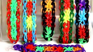 Браслет Rainbow Loom Bands "Переплетение звезд"