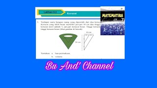 Latihan 5.2 Kerucut no. 5 - 7 Matematika kelas 9 Bab 5 Bangun Ruang Sisi Lengkung