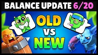 Balance Changes 6/20 OLD vs New Comparison | Clash Royale Highlights