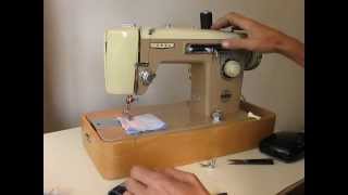 Sewing machine Швейная машина Ideal Deluxe Zick-Zack Spezial test хб ткань, джинс кожа.