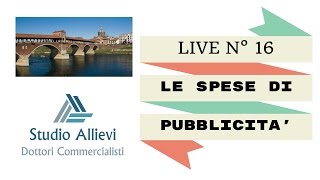 Le Spese di Pubblicità nel bilancio LIVE #16