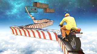 ГРАНДИОЗНЫЙ МОТОПАРКУР НА УРОВНЕ СТРАТОСФЕРЫ В GTA 5 ONLINE ( ГТА 5 ГОНКИ )