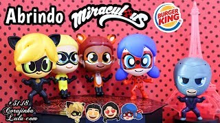 Miraculous Labybug Chibi ? Abrindo COLEÇÃO COMPLETA de bonecos Burger King brinquedos