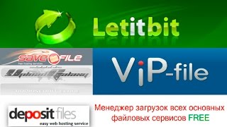 Менеджер загрузок всех основных файловых сервисов FREE