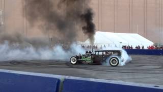 Big Diesel Rat Rod Burnout from Welderup at SEMA Ignited 2014