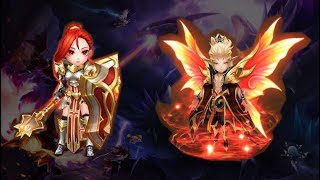 Ophilia (Fire Paladin) & Daphnis (Fire Fairy King) team combo in RTA - Summoners War