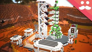 Making the ULTIMATE ROCKET LAUNCH STATION in Minecraft!