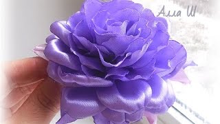 Роза из атласной ленты / D.I.Y. Rose of Satin ribbon