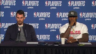 LeBron James & Kevin Love Postgame Interview - Game 4 | Raptors vs Cavaliers | 2018 NBA Playoffs