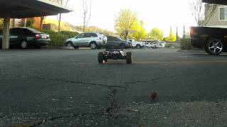 Losi 8ight-T 2.0 E Tekno v4 First Video Parking Lot Test Truggy MMM 1518 1800kv 5s lipo