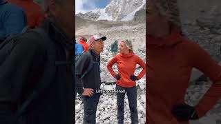Emotional moment with my dad when we made it to basecamp! #shorts #mounteverest #basecamp