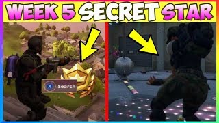 *WEEK 5* Secret 10 Battle Star LOCATION *FREE TIER* Disco Ball FREE KILLS! (Fortnite Battle Royale)