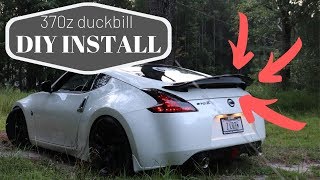 370z duckbill spoiler install (DIY) fly 1 motorsports
