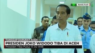 Tiba di Aceh, Presiden Jokowi Jenguk Korban Gempa Aceh di RS Zainal Abidin