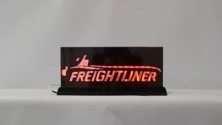 Табличка светящаяся FREIGHTLINER красная 30х10 см 12 В