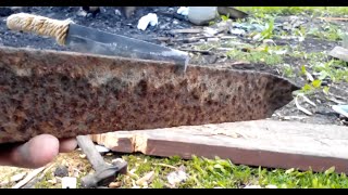 Краш тест ножа из пружины, сталь 60г