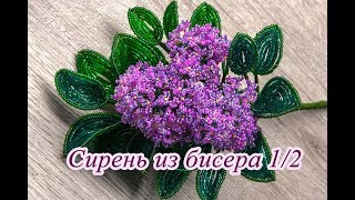 СИРЕНЬ из БИСЕРА - мастер-класс. Урок 1 - Листья сирени