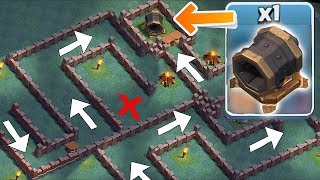 GIANT CANNON MAZE BASE!! | clash of clans | TROLL BASE!